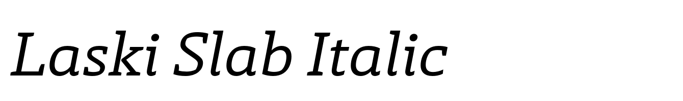 Laski Slab Italic